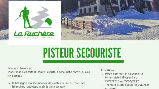 Offre emploi Saison 2026/2027